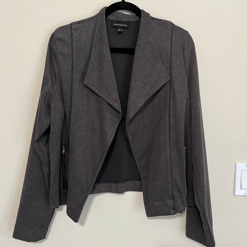 Banana Republic Knit Moto Open Cardigan Jacket size XL